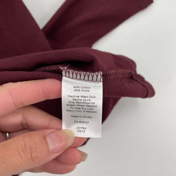 NWT Talbots Burgundy Lightweight Pleated Turtleneck Top Womens Petite Classic - Picture 5 of 7